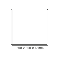 Accesoriu corp de iluminat cu LED tip-rama 60x60x6.5cm,Alb,.cu suruburi