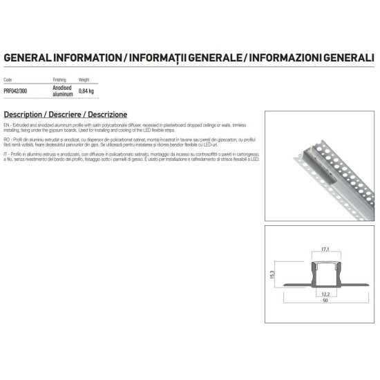 Profile LED încastrate