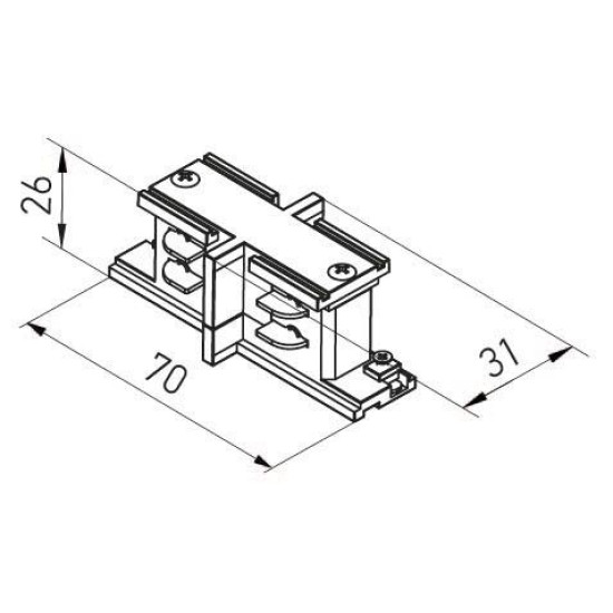 TRACK N 3c LINEAR CONNECTOR