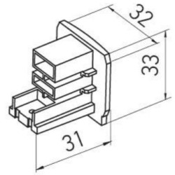 CAPETE  PENTRU SINE CU TREI CIRCUITE TRACK N 3c TRACK ADAPTER