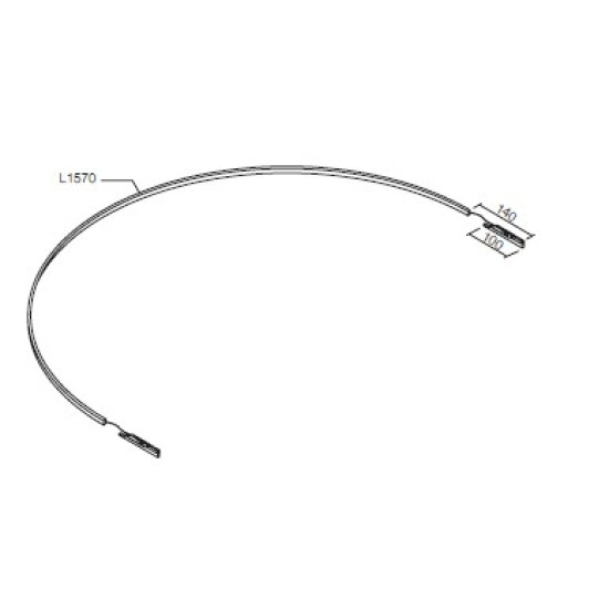 XFIVE  OPAL FLEX. LED STRIP, for FVD05C.05 PROFILE, 3000K, w. MBK POWER SUPLLIES AT BORH ENDS (5.1.2)