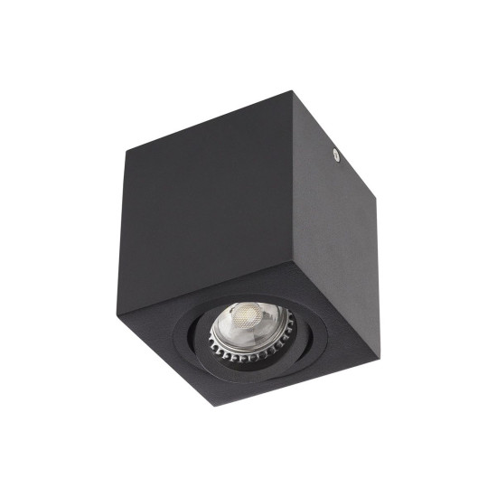 XBRIX SQ. ADJ. CEILING FITTING GU10/PAR16 1x50W max. 230V AC IP20 BK (5.6)