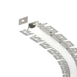 PRF047 SET PROFILE 19x13mm 3m REC. FLEXIBLE+DIFF.+2 END CAPS for LED STRIPS
