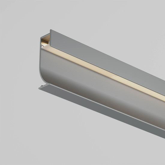 PRF123 WALL MOUNTING AL-AN PROFILE (PLINTH TYPE) SQ. TOP+DIFF.+2 END CAPS for LED STRIPS