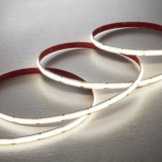 Bandă flexibilă cu LED-uri tip COB XSOLIS IP20 24V 12W/m 5m 8mm 512LED/m 4000K