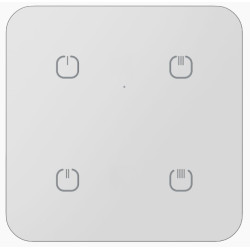 Controler tactil din sticlă - 4 butoane, ALB ROTUNJIT RFGB-40/W