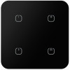 Controler tactil din sticlă - 4 butoane, NEGRU ROTUNJIT RFGB-40/B