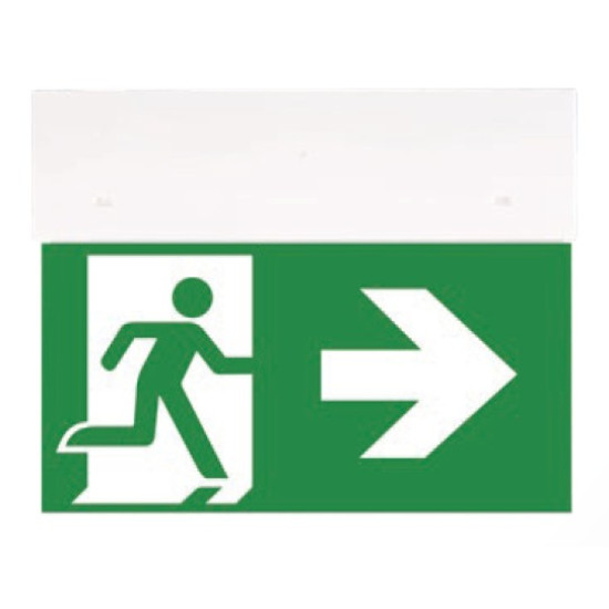 Lampa iluminat evacuare directional, alba, aparenta, 3 ore, 3W, mentinut, test manual, IP20, Intelight 91285