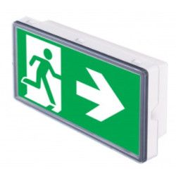 Lampa exit, aparenta, 3ore, 4W, permanent, test manual, IP65,  Intelight 93667