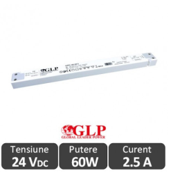 Sursa alimentare Slim GLP LED 60W 24V IP20 - MPL POWER ELEKTRO