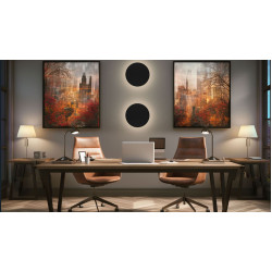 PIATTA 18W CCT 230V IP44 250x47MM ROUND FACADE LAMP NEGRU/GRI/ALB