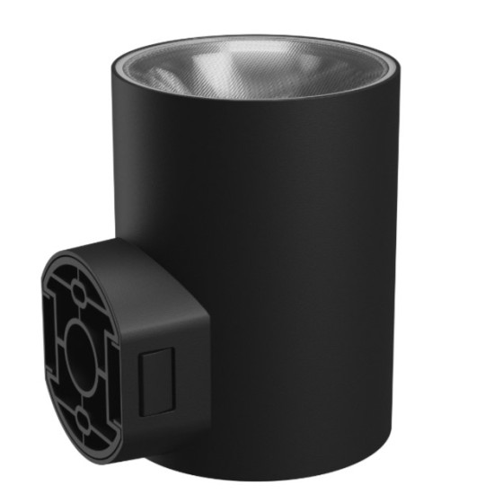 TORRE 9W CCT 230V IP54 99x78x117MM BLACK ROUND FACADE LAMP NEGRU