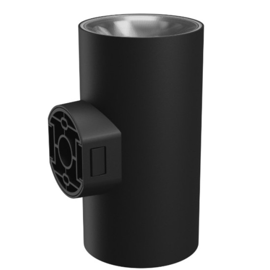 TORRE 18W CCT 230V IP54 99x78x162MM BLACK ROUND FACADE LAMP NEGRU