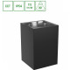 TORRE 9W CCT 230V IP54 99x78x117MM BLACK SQUARE FACADE LAMP NEGRU