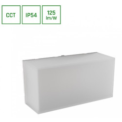 SCATOLO 8W CCT 230V IP54 200x100x75MM WHITE FACADE LAMP ALB
