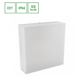 SCATOLO 20W CCT 230V IP54 250x250x75MM WHITE FACADE LAMP ALB