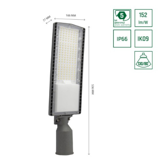 Corp iluminal stradal cu LED 100W 4000K alb-neutru
