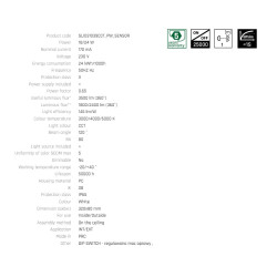 Plafoniera NYMPHEA CITY PRO 2 18/24W CCT 230V 120st IP65 IK08 FI320x80mm ALB ROTUND cu SENZOR