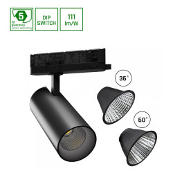 Proiector pe sina trifazata ANDROMEDA Ra>90 15-27W 1500-2500lm WW 230V 36, 60deg IP20 74x170x170  NEGRU