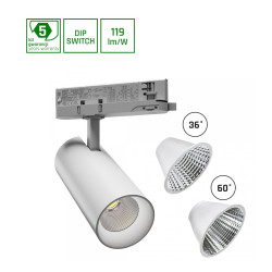 Proiector pe sina trifazata ANDROMEDA Ra>90 15-27W NW 230V 36, 60deg 1600-2600lm IP20 74x170x170 ALB