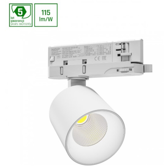 Proiector pe sina trifazata  ARTEMIDA MINI Ra>90 6,5-20W WW 230V 36, 60deg IP20 75x78x110  ALB