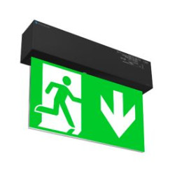 Corp de iluminat de evacuare PRIMO AP 30D 180 M AT METAL NEGRU , LED,IK05,210÷250 V AC, 6.3W, IK07 IP20