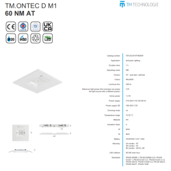 Corp de iluminat antipanica TM.ONTEC D M1 60 NM AT 10-35 °C,PC,210÷250 V AC 50÷60 Hz,3 W,IP20,IK03,338 lm