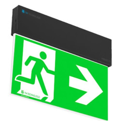 Corp de iluminat de evacuare PRIMO G 30E 180 M AT W METAL NEGRU , LED,IK05,210÷250 V AC,2.5W, IK05 IP20