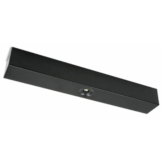 Corp iluminat de antipanica pentru montaj pe sina cu 3 circuite,  cu LED 2.5W 326lm, TM.PRIMO TRL M1 180 NM AT W B METAL ALB / NEGRU, 210÷250 V AC,IK08, IP20