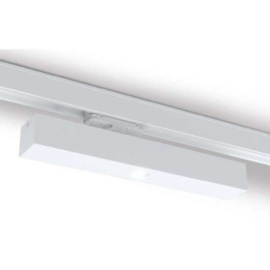 Corp iluminat de antipanica pentru montaj pe sina cu 3 circuite,  cu LED 2.5W 326lm, TM.PRIMO TRL M1 180 NM AT B + ADAPTER  W B METAL ALB / NEGRU, 210÷250 V AC,IK08, IP20