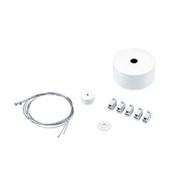 KIT de suspensie si alimentare CEILING ROSE ROUND ASI/ASQ3 WH pentru corp de iluminat cu led  ONDA2 A D870 LED12000-840 BC WH