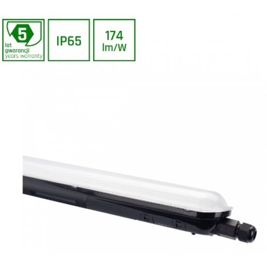 Corp de iluminat cu LED lampa ermetica LIMEA GIGANT 38W hermetic lamp, 38 W,175 mA,230 V,6600 lm (120)°,,174 lm/W,-20/+40 °C,IP65,IK09- NEGRU