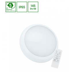 Plafoniera NYMPHEA CITY PRO 2 18/24W CCT 230V 120st IP65 IK08 FI320x80mm ALB ROTUND cu SENZOR