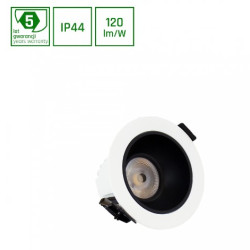 Corp de iluminat cu led ORBITO DOWNLIGHT 10W NW 230V 40deg IP44 Ra90 UGR<19  ALB ROTUND, REFELCTOR NEGRU MAT