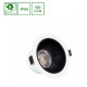 Corp de iluminat cu led  6-20W NW 230V 40deg IP44 Ra90 UGR<19  ALB ROTUND, REFELCTOR NEGRU MAT