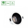 Corp de iluminat cu led  6-20W WW 230V 40deg IP44 Ra90 UGR<19  ALB ROTUND, REFELCTOR NEGRU MAT