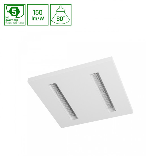 ALGINE DOPPIO PANEL 40W NW 230V 80DEG IP20 600X600X35 WHITE 5Y WARRANTY