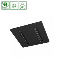 ALGINE DOPPIO PANEL 40W NW 230V 80DEG IP20 600X600X35 BLACK 5Y WARRANTY